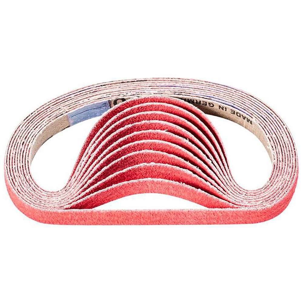 Schleifband - PFERD - Keramikkorn CO-COOL - Korngröße 80 - Bezeichnung BA 10/330 CO-COOL 80 - Maße (T x L) 10 x 330 mm - ISO 2976 - VE 100 Stück