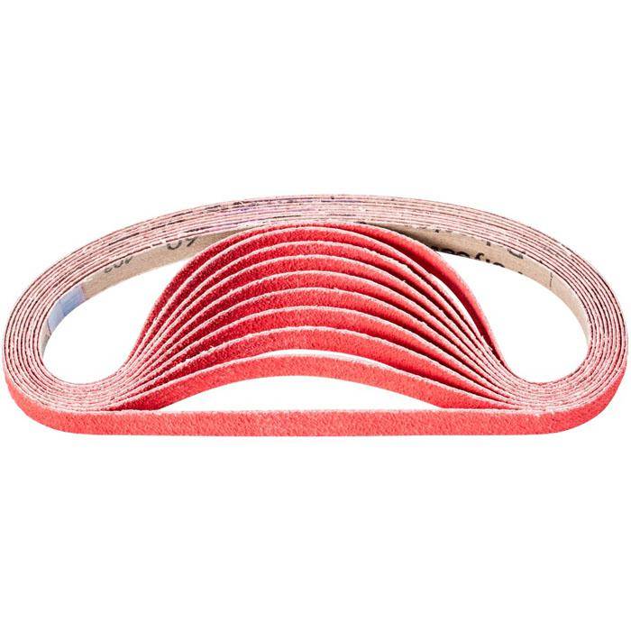 Schleifband - PFERD - Keramikkorn CO-COOL - Korngröße 60 - Bezeichnung BA 12/520 CO-COOL 60 - Maße (T x L) 12 x 520 mm - VE 100 Stück - Preis per