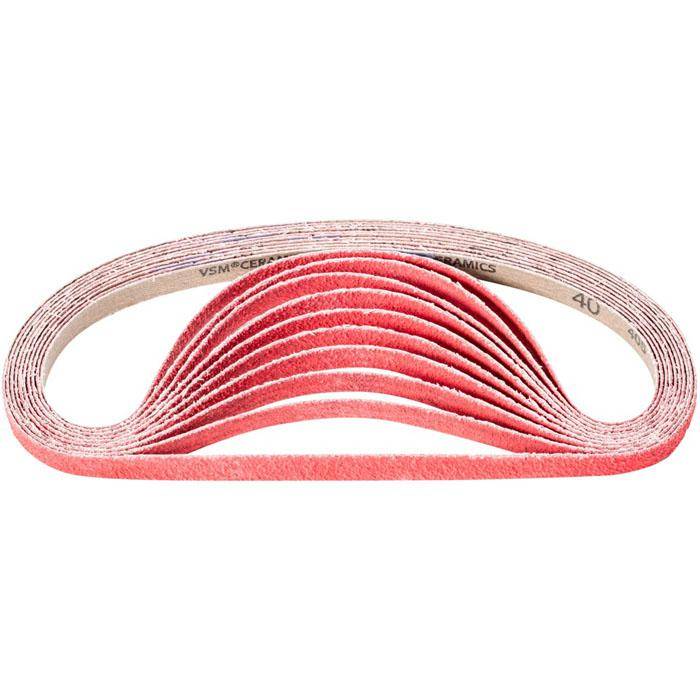 Schleifband - PFERD - Keramikkorn CO-COOL - Korngröße 40 - Bezeichnung BA 12/610 CO-COOL 40 - Maße (T x L) 12 x 610 mm - VE 100 Stück - Preis per