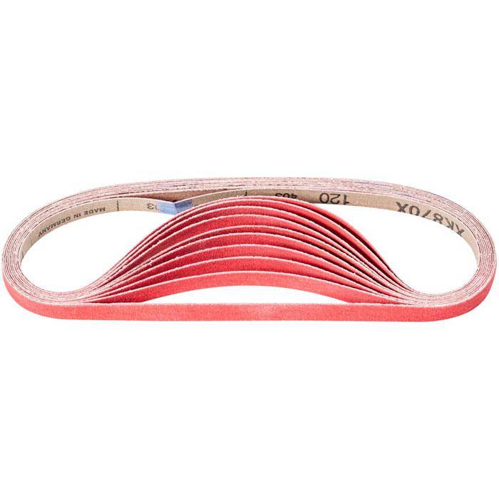 Schleifband - PFERD - Keramikkorn CO-COOL - Korngröße 120 - Bezeichnung BA 12/610 CO-COOL 120 - Maße (T x L) 12 x 610 mm - VE 100 Stück - Preis pe