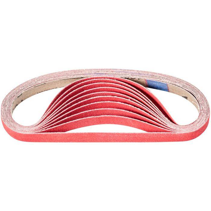 Schleifband - PFERD - Keramikkorn CO-COOL - Korngröße 120 - Bezeichnung BA 13/457 CO-COOL 120 - Maße (T x L) 13 x 457 mm - ISO 2976 - VE 100 Stück