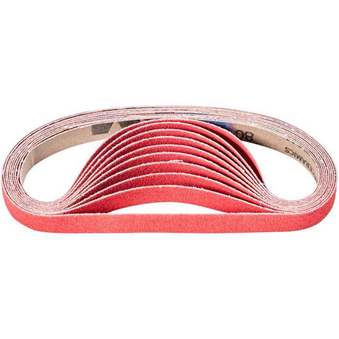 Schleifband - PFERD - Keramikkorn CO-COOL - Korngröße 80 - Bezeichnung BA 16/480 CO-COOL 80 - Maße (T x L) 16 x 480 mm - VE 50 Stück - Preis per