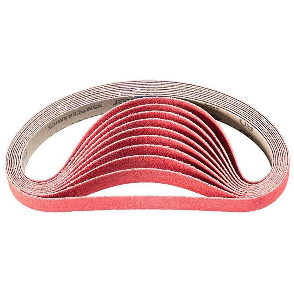 Schleifband - PFERD - Keramikkorn CO-COOL - Korngröße 80 - Bezeichnung BA 20/480 CO-COOL 80 - Maße (T x L) 20 x 480 mm - ISO 2976 - VE 20 Stück -