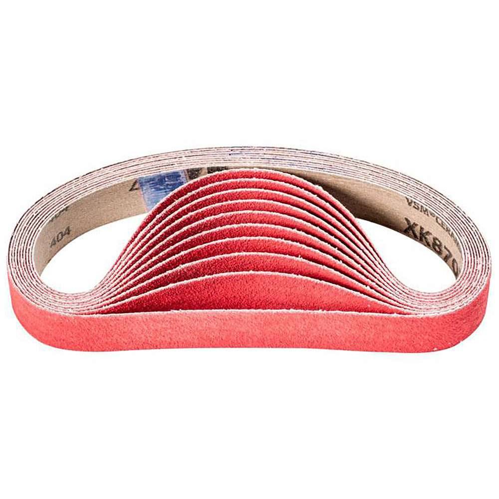 Schleifband - PFERD - Keramikkorn CO-COOL - Korngröße 80 - Bezeichnung BA 25/480 CO-COOL 80 - Maße (T x L) 25 x 480 mm - ISO 2976 - VE 20 Stück -
