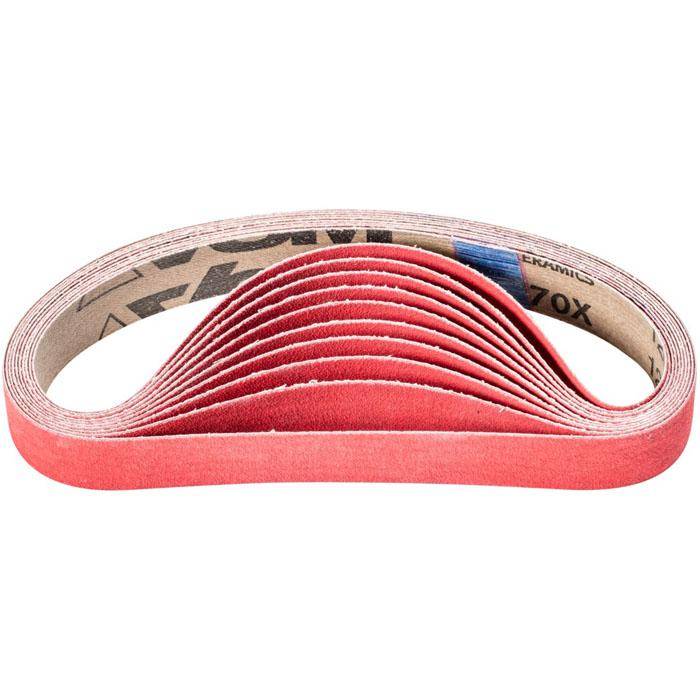 Schleifband - PFERD - Keramikkorn CO-COOL - Korngröße 120 - Bezeichnung BA 25/480 CO-COOL 120 - Maße (T x L) 25 x 480 mm - ISO 2976 - VE 20 Stück