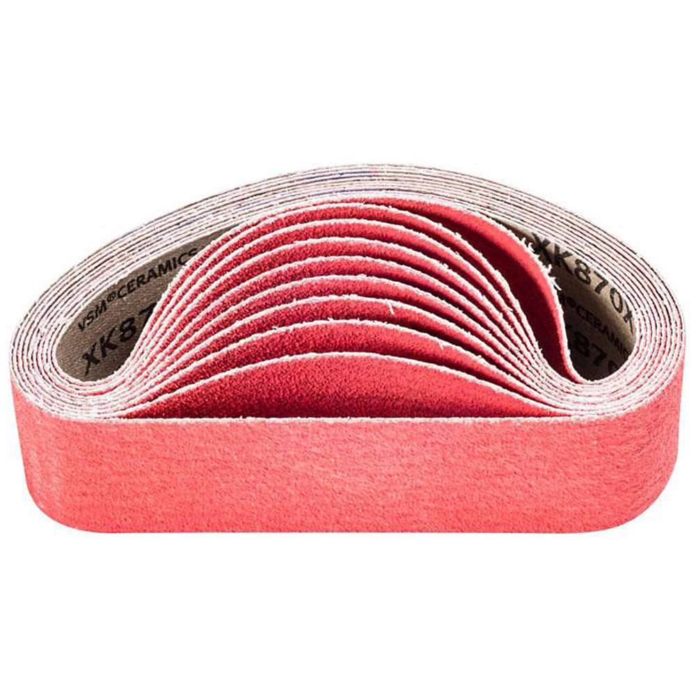 Schleifband - PFERD - Keramikkorn CO-COOL - Korngröße 60 - Bezeichnung BA 50/450 CO-COOL 60 - Maße (T x L) 50 x 450 mm - ISO 2976 - VE 20 Stück -