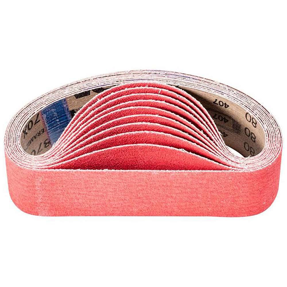 Schleifband - PFERD - Keramikkorn CO-COOL - Korngröße 80 - Bezeichnung BA 50/450 CO-COOL 80 - Maße (T x L) 50 x 450 mm - ISO 2976 - VE 20 Stück -