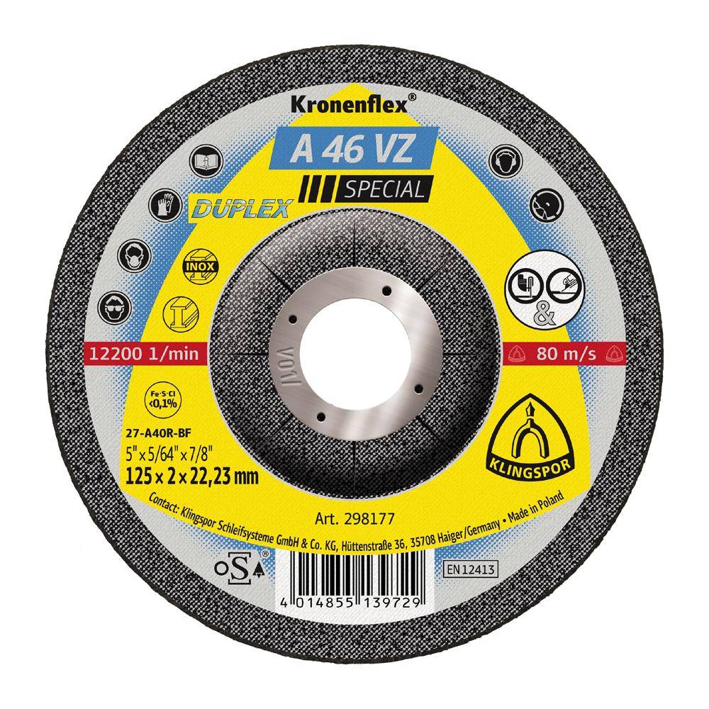 Schruppscheibe A 46 VZ Special - 115 x 2 x 22,23 mm - gekröpft