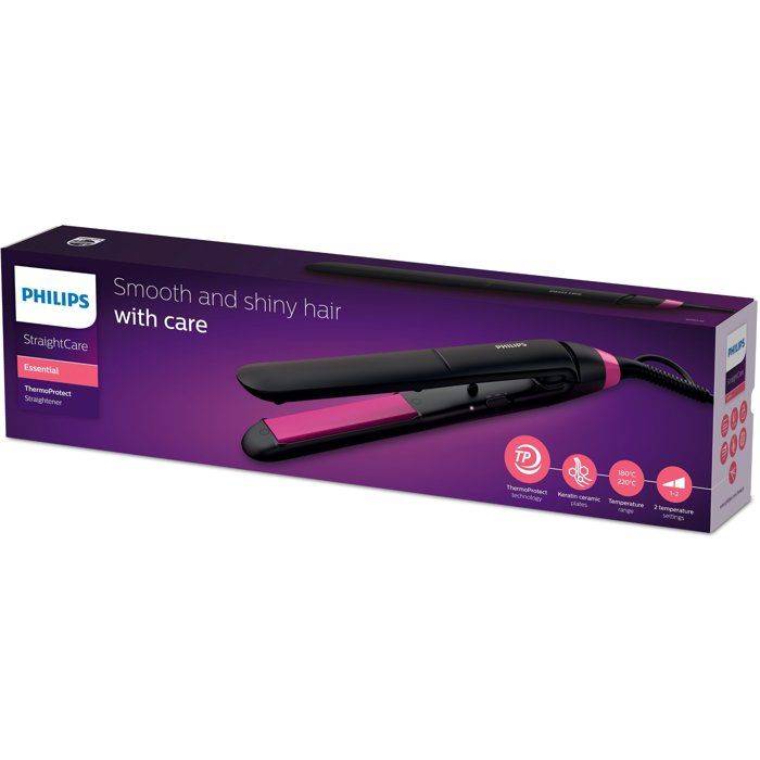 PHILIPS BHS375 / 00 Essential Straightener, ThermoProtect-Technologie, Keratin- und Keramikplatten, einstellbare Temperatur bis 220 ° C.