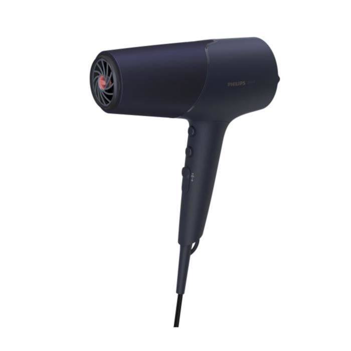 PHILIPS BHD510 / 00 Haartrockner Serie 5000 - 2300W - ThermoShield - Gleichstrommotor - 6 Geschwindigkeiten / T ° - Ionenfunktion - Kaltluft - Blau