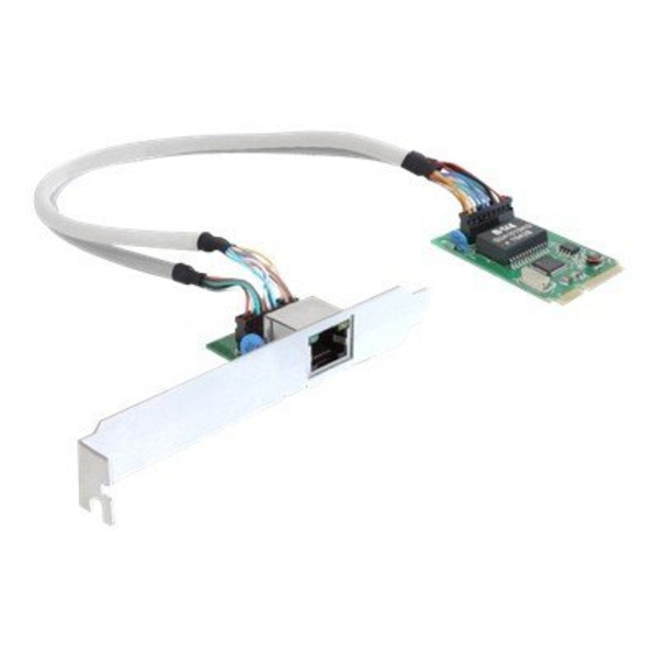 Mini PCI Expr Card Delock 1x RJ45 Gigabit + Slotblech