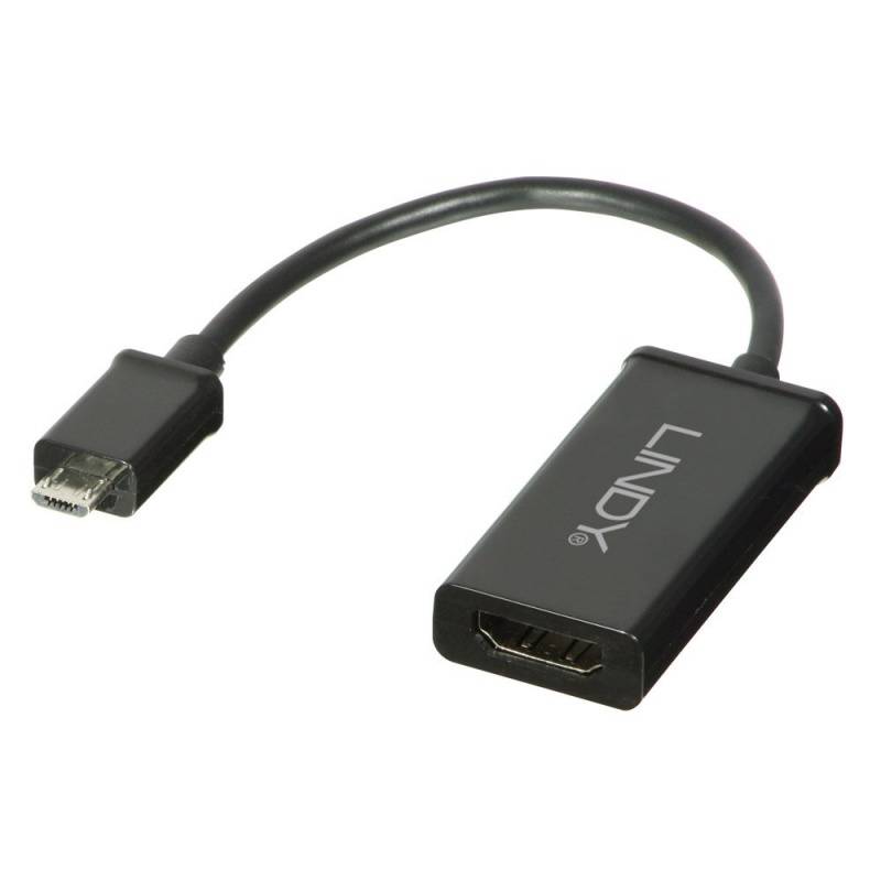 Lindy Adapter Micro USB MHL 2.0 an HDMI Typ A aktiv 1080p