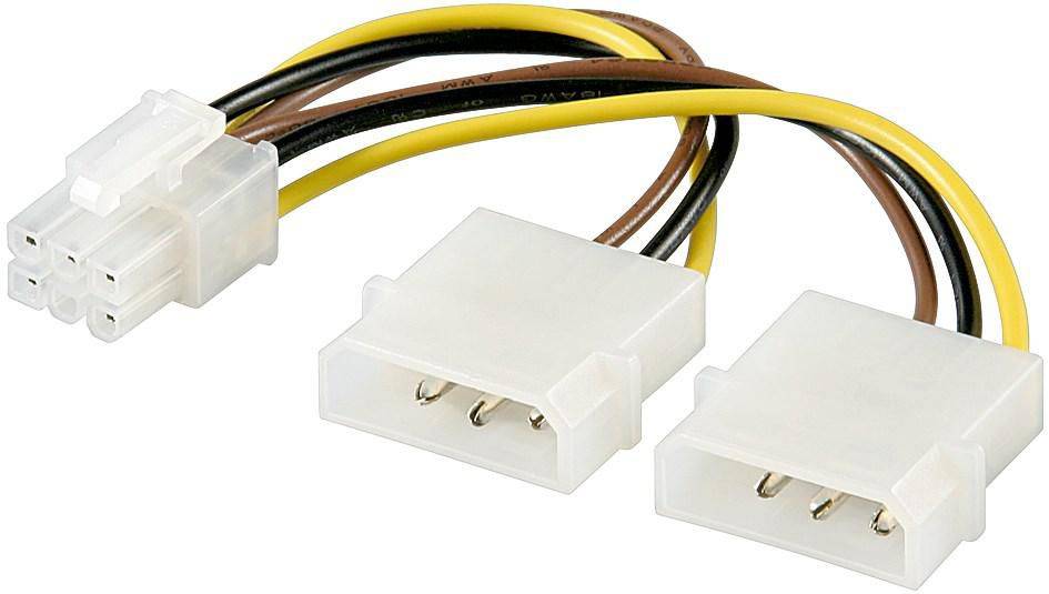 Power Kabel 2x 5.25 Stecker - PCI Express 6 pin