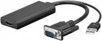 HDMI Adapter, (19-pol)St/VGA + USB, 0,1 m, Bulk
