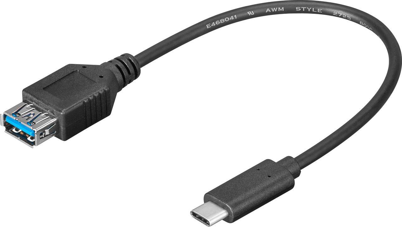 Wentronic Goobay USB 3.0 SuperSpeed Kabel > USB-C™, Schwarz, 0.2 m