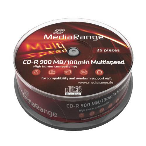 MediaRange - 25 x CD-R - 900 MB (100 Min.) 48x