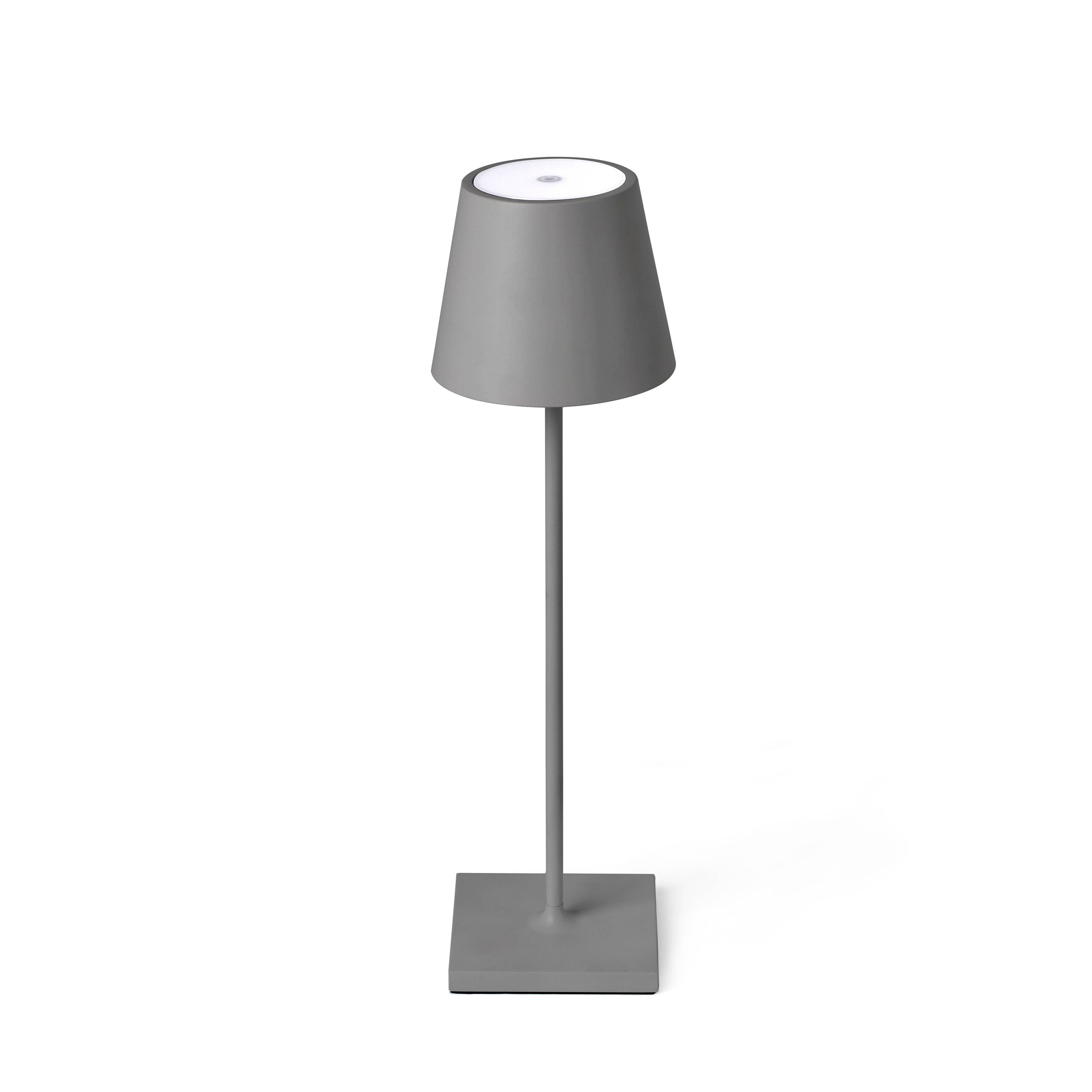Tragbare LED Außen Tischlampe Toc Grau