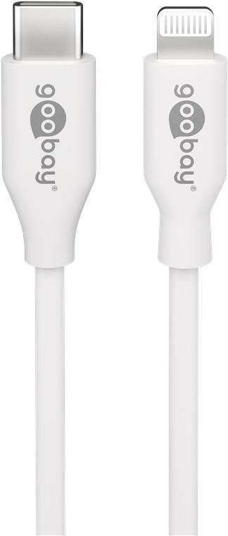 Lightning USB-C Lade- und Synchronisationskabel, das MFi-Kabel für Apple iPhone, iPad, weiß 0,5 Meter