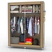 Intirilife Faltschrank 108x170x45 cm in CRÈME BEIGE - mit Reißverschluss Stoffschrank Kleiderschrank mit Kleiderstange, Fächern und Seitentasche Intirilife Faltschrank 108x170x45 cm in CRÈME BEIGE - mit Reißverschluss Stoffschrank Kleiderschrank mit Kleiderstange, Fächern und Seitentasche