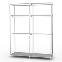 Intirilife Faltschrank 108x170x45 cm in CRÈME BEIGE - mit Reißverschluss Stoffschrank Kleiderschrank mit Kleiderstange, Fächern und Seitentasche Intirilife Faltschrank 108x170x45 cm in CRÈME BEIGE - mit Reißverschluss Stoffschrank Kleiderschrank mit Kleiderstange, Fächern und Seitentasche