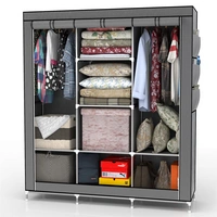 Intirilife Faltschrank 130x175x45 cm in ASCH GRAU - mit Reißverschluss Stoffschrank Kleiderschrank mit Kleiderstange, Fächern und Seitentasche - Cam Intirilife Faltschrank 130x175x45 cm in ASCH GRAU - mit Reißverschluss Stoffschrank Kleiderschrank mit Kleiderstange, Fächern und Seitentasche - Cam