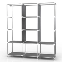 Intirilife Faltschrank 130x175x45 cm in RABEN SCHWARZ - mit Reißverschluss Stoffschrank Kleiderschrank mit Kleiderstange, Fächern und Seitentasche Intirilife Faltschrank 130x175x45 cm in RABEN SCHWARZ - mit Reißverschluss Stoffschrank Kleiderschrank mit Kleiderstange, Fächern und Seitentasche