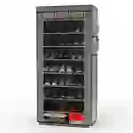 Intirilife Faltschrank 170x58x28 cm in ASCH GRAU - mit Reißverschluss Stoffschrank Kleiderschrank Schuhregal mit 9 Ablagefächern - Camping Steckschr Intirilife Faltschrank 170x58x28 cm in ASCH GRAU - mit Reißverschluss Stoffschrank Kleiderschrank Schuhregal mit 9 Ablagefächern - Camping Steckschr