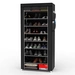 Intirilife Faltschrank 170x58x28 cm in RABEN SCHWARZ - mit Reißverschluss Stoffschrank Kleiderschrank Schuhregal mit 9 Ablagefächern - Camping Steck Intirilife Faltschrank 170x58x28 cm in RABEN SCHWARZ - mit Reißverschluss Stoffschrank Kleiderschrank Schuhregal mit 9 Ablagefächern - Camping Steck