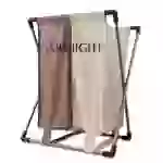 Intirilife Wäschekorb in CREME BRAUN - Wäschebehälter mit 2 Fächern und Aufschrift aus waschbarem Stoff - Wäschesammler Wäschepuff Wäschetruhe Intirilife Wäschekorb in CREME BRAUN - Wäschebehälter mit 2 Fächern und Aufschrift aus waschbarem Stoff - Wäschesammler Wäschepuff Wäschetruhe