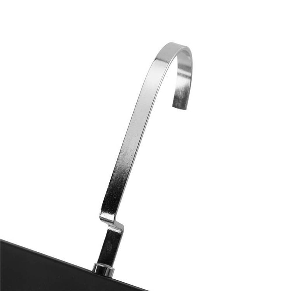 Intirilife Hosenbügel in MATT SCHWARZ - 10 Stück Hosenbügel aus Kunststoff und Metall für Röcke und Hosen - Kleiderbügel Klemmbügel Rockbügel