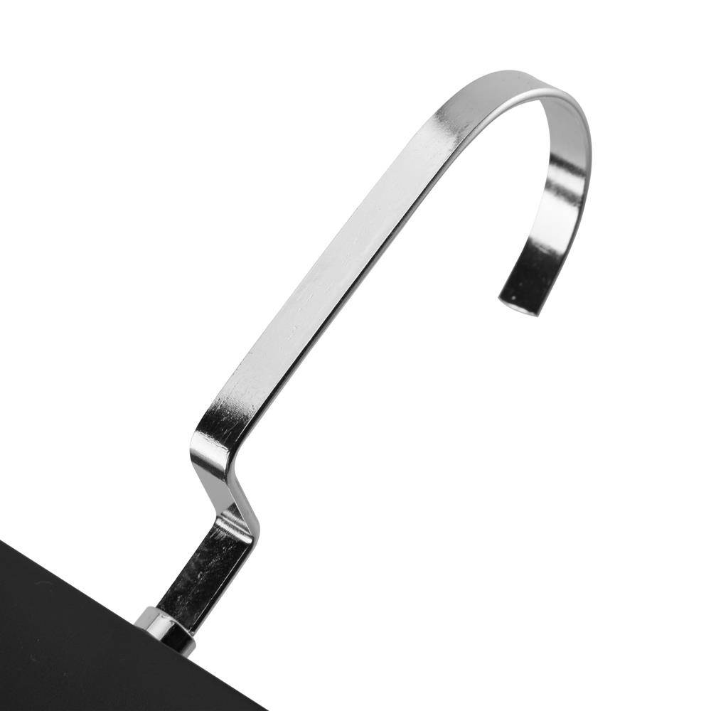 Intirilife Kleiderbügel in UNIVERSAL SCHWARZ - 20 Stück breite Kleiderbügel aus Kunststoff mit Anti-Rutsch Oberfläche - Garderobenbügel Wäscheb