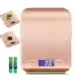 Intirilife Digitale Küchenwaage in ROSÉ GOLD – 5kg Elektronische Waage für die Küche mit Tara Funktion – Wasserdichte Extrem Präzise Küchen- Intirilife Digitale Küchenwaage in ROSÉ GOLD – 5kg Elektronische Waage für die Küche mit Tara Funktion – Wasserdichte Extrem Präzise Küchen-