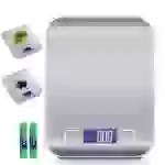 Intirilife Digitale Küchenwaage in SILBER – 5kg Elektronische Waage für die Küche mit Tara Funktion – Wasserdichte Extrem Präzise Küchen-Digi Intirilife Digitale Küchenwaage in SILBER – 5kg Elektronische Waage für die Küche mit Tara Funktion – Wasserdichte Extrem Präzise Küchen-Digi