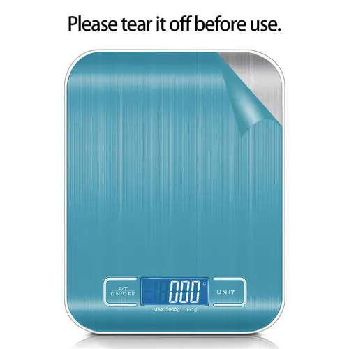 Intirilife Digitale Küchenwaage in SILBER – 5kg Elektronische Waage für die Küche mit Tara Funktion – Wasserdichte Extrem Präzise Küchen-Digi Intirilife Digitale Küchenwaage in SILBER – 5kg Elektronische Waage für die Küche mit Tara Funktion – Wasserdichte Extrem Präzise Küchen-Digi