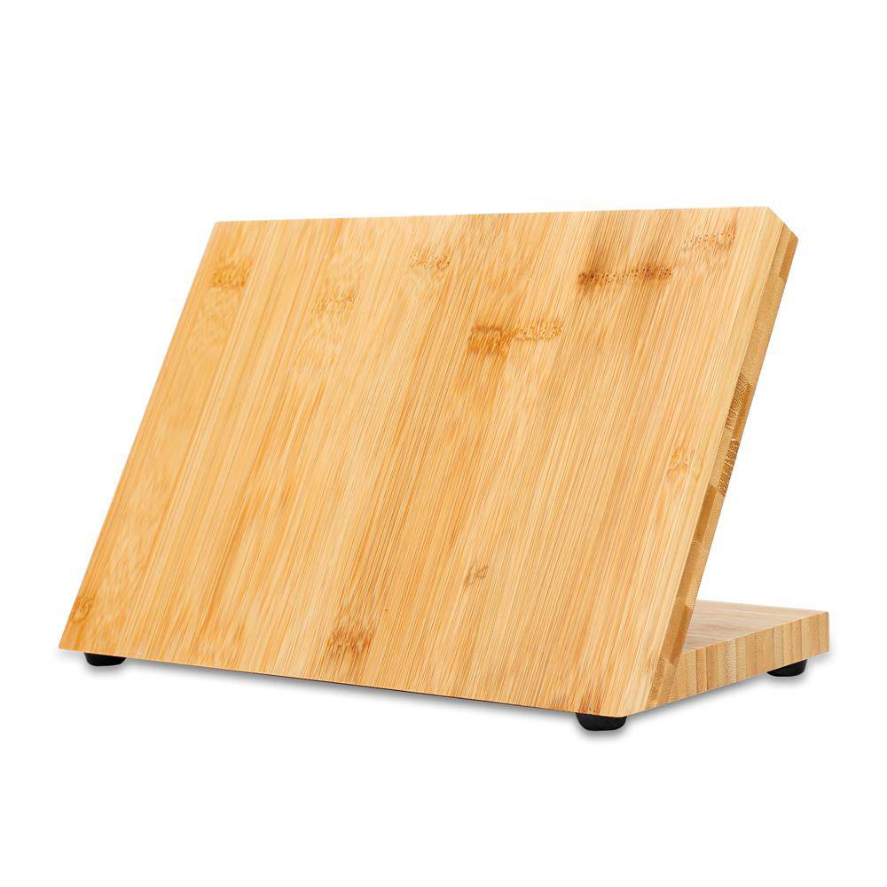 Intirilife Magnetisches Messerbrett in BAMBUS BRAUN – Holz Messerblock aus Bambus mit Magnet zur platzsparenden Aufbewahrung von Messern und Küchen