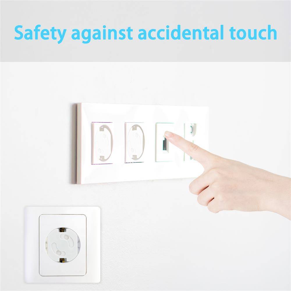 Intirilife Klebe Steckdosen Abdeckung in WEISS – 20er Set Steckdosenschutz zum Kleben mit Drehmechanik für besseren Schutz – Steckdosensicherung