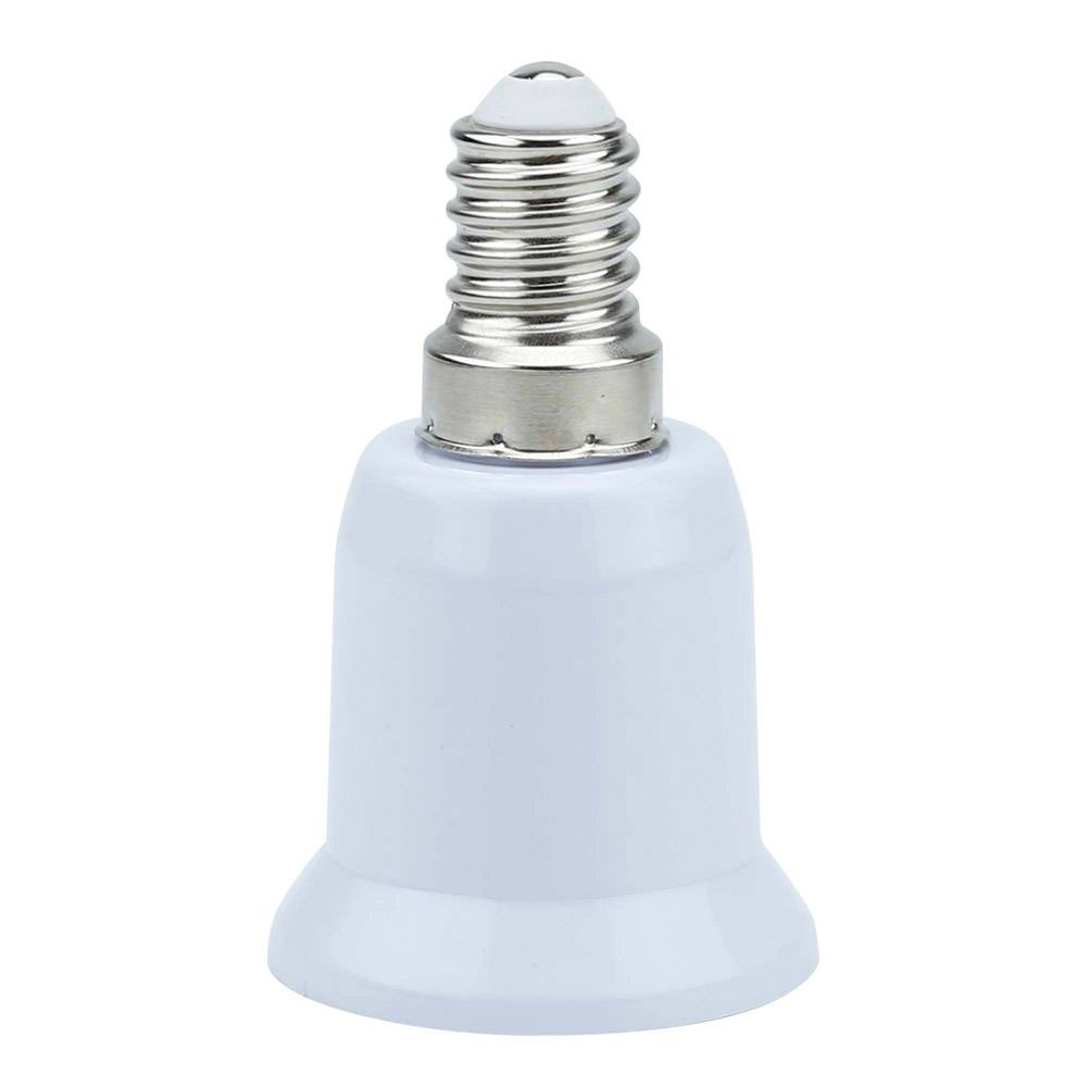 Intirilife E14 auf E27 Lampensockel Adapter in WEISS – 4x Lampenadapter zum Umformatieren von E14 auf E27 – 4er Set Konverter für Lampenfassung f