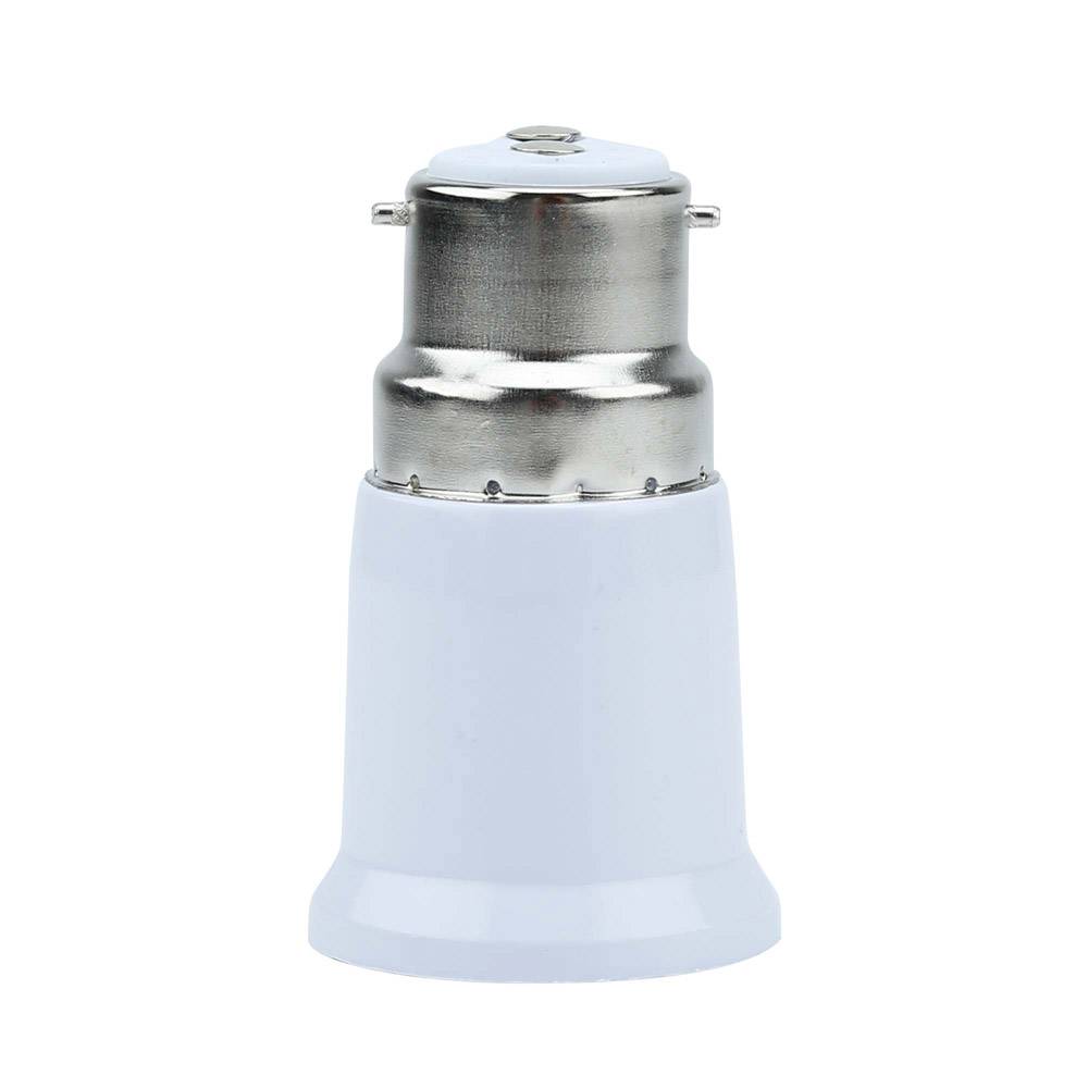 Intirilife B22 auf E27 Lampensockel Adapter in WEISS – 4x Lampenadapter zum Umformatieren von B22 auf E27 – 4er Set Konverter für Lampenfassung f