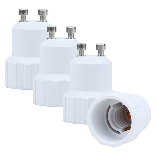 Intirilife GU10 auf E14 Lampensockel Adapter in WEISS – 4x Lampenadapter zum Umformatieren von GU10 auf E14 – 4er Set Konverter für Lampenfassung Intirilife GU10 auf E14 Lampensockel Adapter in WEISS – 4x Lampenadapter zum Umformatieren von GU10 auf E14 – 4er Set Konverter für Lampenfassung