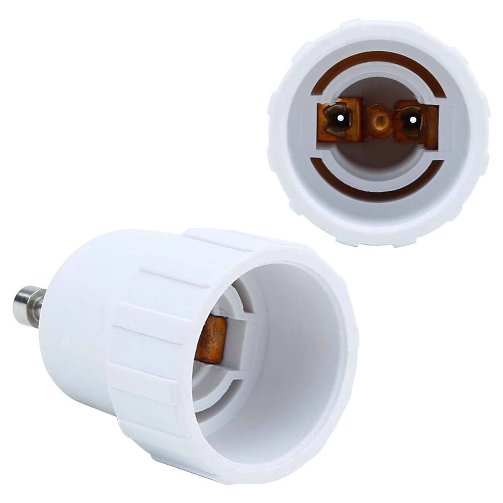 Intirilife GU10 auf E14 Lampensockel Adapter in WEISS – 4x Lampenadapter zum Umformatieren von GU10 auf E14 – 4er Set Konverter für Lampenfassung