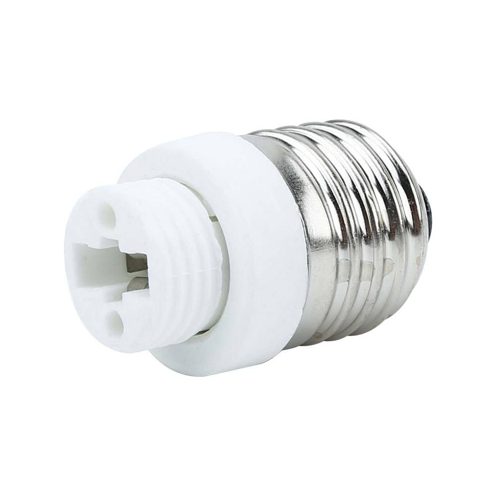 Intirilife E27 auf G9 Lampensockel Adapter in WEISS – 4x Lampenadapter zum Umformatieren von E27 auf G9 – 4er Set Konverter für Lampenfassung fü