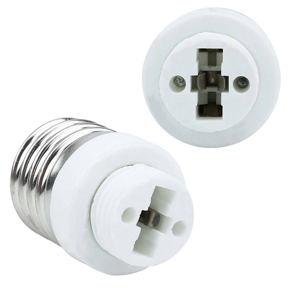 Intirilife E27 auf G9 Lampensockel Adapter in WEISS – 4x Lampenadapter zum Umformatieren von E27 auf G9 – 4er Set Konverter für Lampenfassung fü