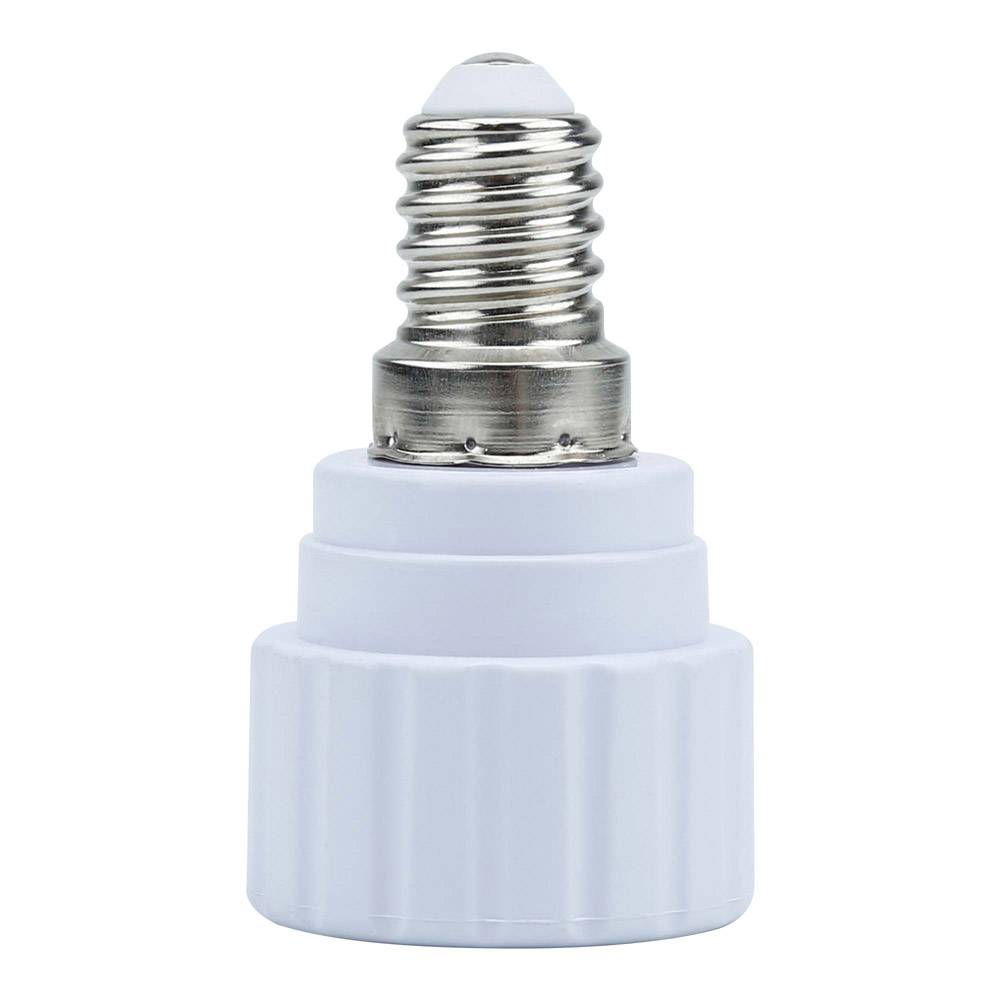 Intirilife E14 auf GU10 Lampensockel Adapter in WEISS – 4x Lampenadapter zum Umformatieren von E14 auf GU10 – 4er Set Konverter für Lampenfassung