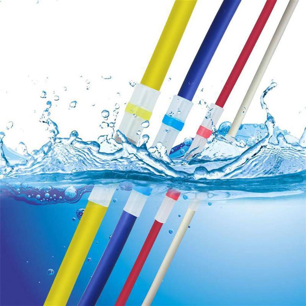 Intirilife 50er Box Lötverbinder in 4 GRÖßEN – Schrumpfschlauch Set à 50 Stück in verschiedenen Größen – Koffer mit transparenten Lötmuffe