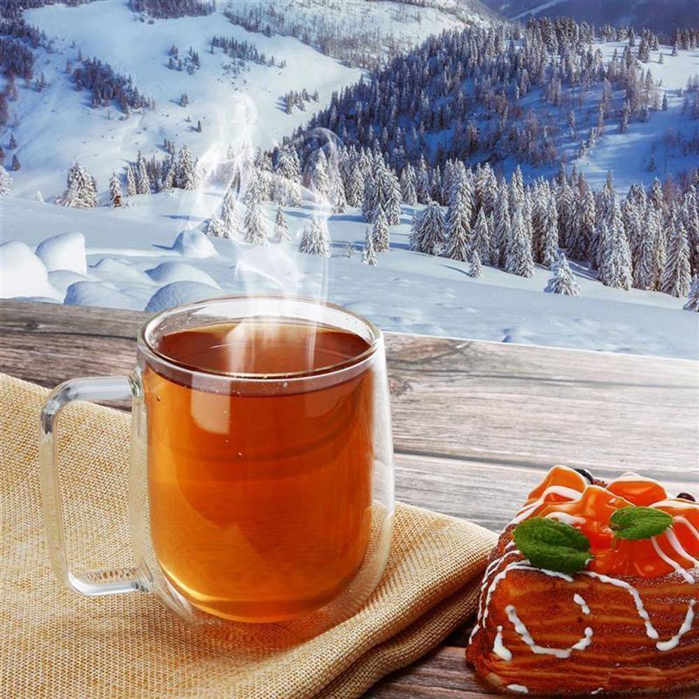 Intirilife 2x Doppelwandiges Thermo Glas Set in 250 ml – Thermoglas Thermogläser Mundgeblasen isoliert Latte Macchiato Teeglas Kaffeeglas Spülmasc