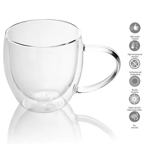 Intirilife 2x Doppelwandiges Thermo Glas Set in 200 - 300ml – Mundgeblasen isoliert für Latte Macchiato, als Teeglas oder Kaffeeglas Spülmaschinen Intirilife 2x Doppelwandiges Thermo Glas Set in 200 - 300ml – Mundgeblasen isoliert für Latte Macchiato, als Teeglas oder Kaffeeglas Spülmaschinen