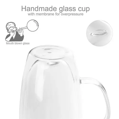 Intirilife 2x Doppelwandiges Thermo Glas Set in 400 - 500ml – Thermoglas Thermogläser Mundgeblasen isoliert Latte Macchiato Teeglas Kaffeeglas Spü Intirilife 2x Doppelwandiges Thermo Glas Set in 400 - 500ml – Thermoglas Thermogläser Mundgeblasen isoliert Latte Macchiato Teeglas Kaffeeglas Spü