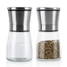 Intirilife 2er Set Gewürzmühle in SILBER TRANSPARENT – 2x Grinder Handmühle aus Glas und Edelstahl für die Küche perfekt geeignet zum Mahlen un Intirilife 2er Set Gewürzmühle in SILBER TRANSPARENT – 2x Grinder Handmühle aus Glas und Edelstahl für die Küche perfekt geeignet zum Mahlen un