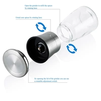 Intirilife 2er Set Gewürzmühle in SILBER TRANSPARENT – 2x Grinder Handmühle aus Glas und Edelstahl für die Küche perfekt geeignet zum Mahlen un Intirilife 2er Set Gewürzmühle in SILBER TRANSPARENT – 2x Grinder Handmühle aus Glas und Edelstahl für die Küche perfekt geeignet zum Mahlen un