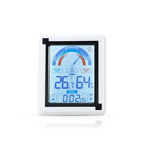 Intirilife Elektronisches Thermometer in WEISS – LCD Touch Thermometer mit Uhr Messgerät für Temperatur, Luftfeuchtigkeit umstellbar auf Fahrenhei Intirilife Elektronisches Thermometer in WEISS – LCD Touch Thermometer mit Uhr Messgerät für Temperatur, Luftfeuchtigkeit umstellbar auf Fahrenhei